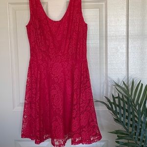 Nordstrom Robin K Lace Tank Skater Dress